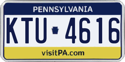PA license plate KTU4616