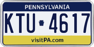 PA license plate KTU4617