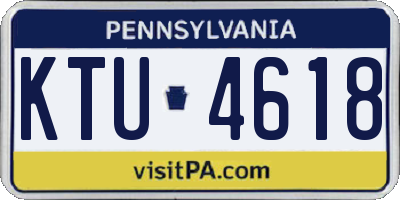 PA license plate KTU4618