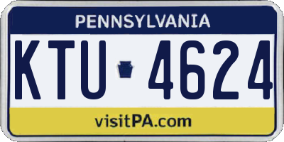 PA license plate KTU4624