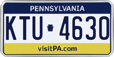 PA license plate KTU4630