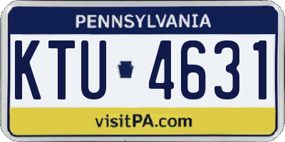 PA license plate KTU4631