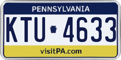 PA license plate KTU4633