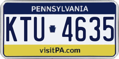 PA license plate KTU4635