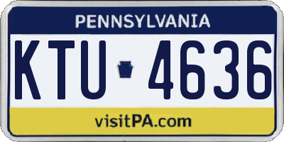 PA license plate KTU4636
