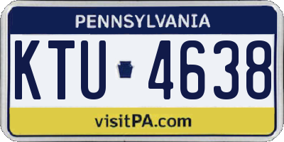 PA license plate KTU4638