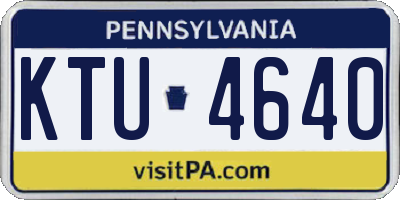 PA license plate KTU4640