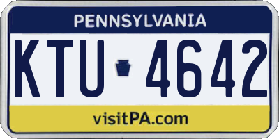 PA license plate KTU4642