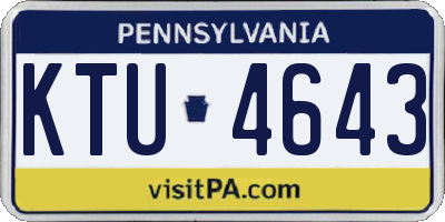 PA license plate KTU4643