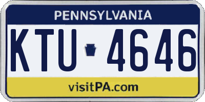 PA license plate KTU4646