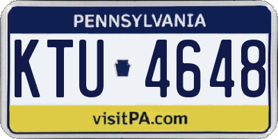 PA license plate KTU4648