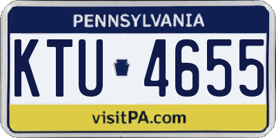 PA license plate KTU4655