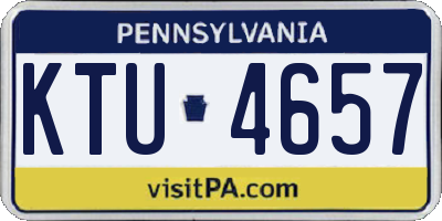 PA license plate KTU4657