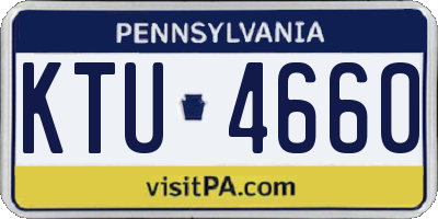 PA license plate KTU4660