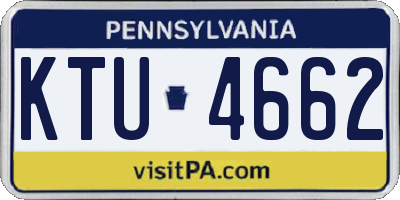PA license plate KTU4662