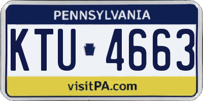 PA license plate KTU4663