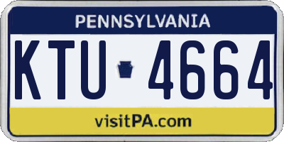 PA license plate KTU4664