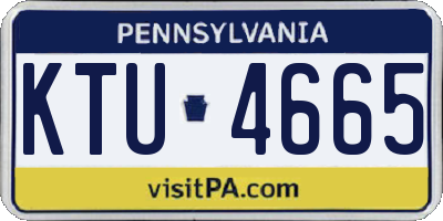 PA license plate KTU4665