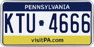 PA license plate KTU4666
