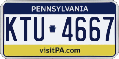 PA license plate KTU4667