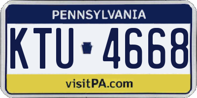 PA license plate KTU4668