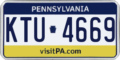 PA license plate KTU4669