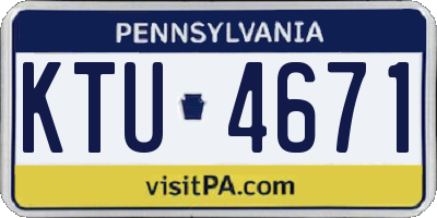 PA license plate KTU4671
