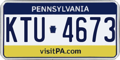 PA license plate KTU4673