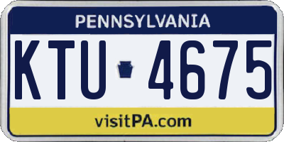 PA license plate KTU4675