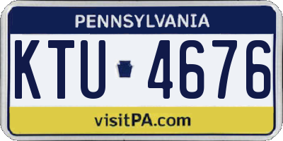 PA license plate KTU4676