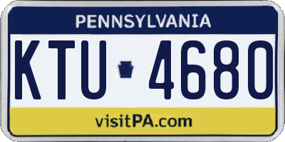 PA license plate KTU4680