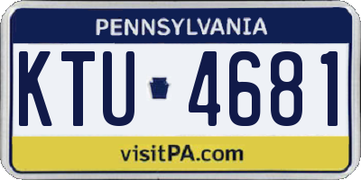 PA license plate KTU4681
