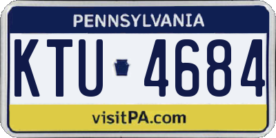 PA license plate KTU4684