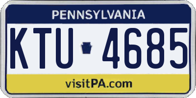 PA license plate KTU4685