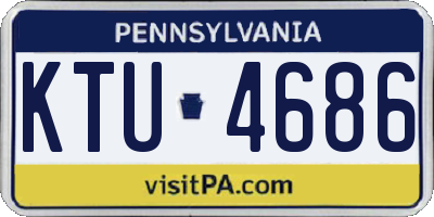 PA license plate KTU4686
