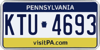 PA license plate KTU4693