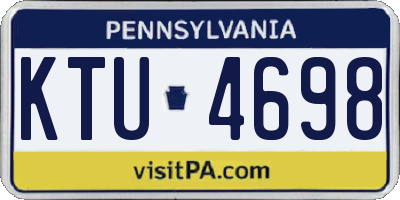 PA license plate KTU4698