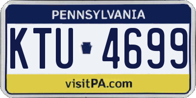 PA license plate KTU4699