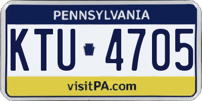 PA license plate KTU4705