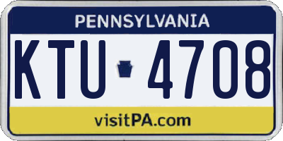 PA license plate KTU4708