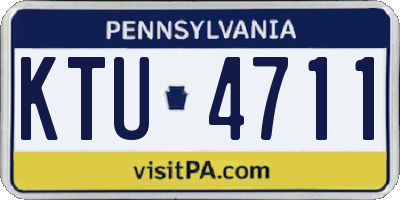 PA license plate KTU4711