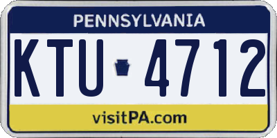 PA license plate KTU4712