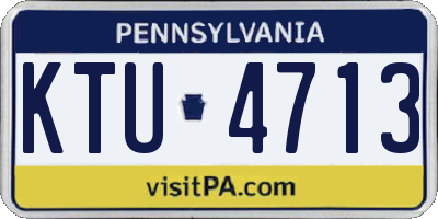 PA license plate KTU4713