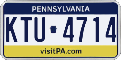PA license plate KTU4714