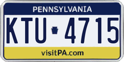 PA license plate KTU4715