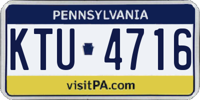 PA license plate KTU4716