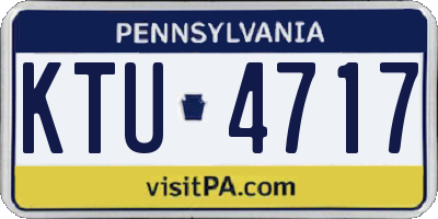 PA license plate KTU4717