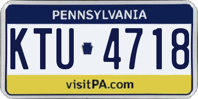PA license plate KTU4718