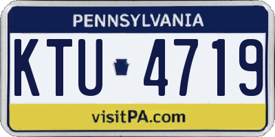 PA license plate KTU4719