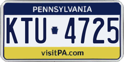 PA license plate KTU4725
